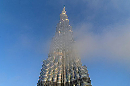 哈利法,迪拜塔,早晨,亮光,最高,建筑,世界,酋长国,迪拜,阿联酋,亚洲