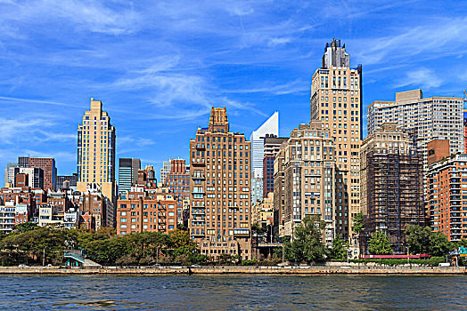 住宅,建筑,高层建筑,东河,曼哈顿,纽约,美国,北美