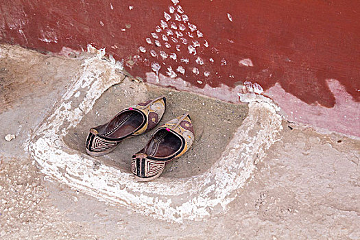 印度,拉贾斯坦邦,乌代浦尔,街道,陶器,物主,鞋