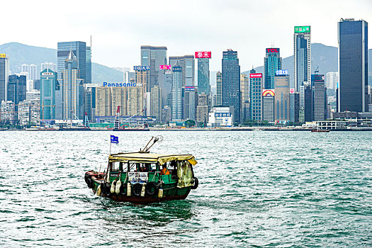 香港维多利亚港湾风光