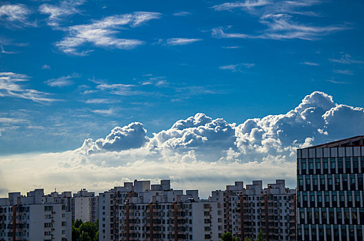 北京顺义夏天厚厚的云