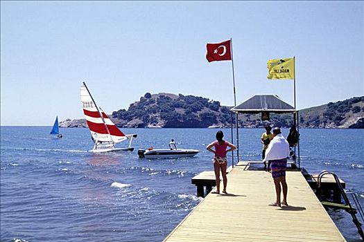 水上运动,游艇,海岸,地中海,土耳其