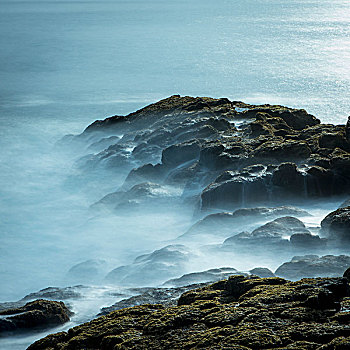 长时间曝光,海洋,石头,斯奈山半岛,冰岛