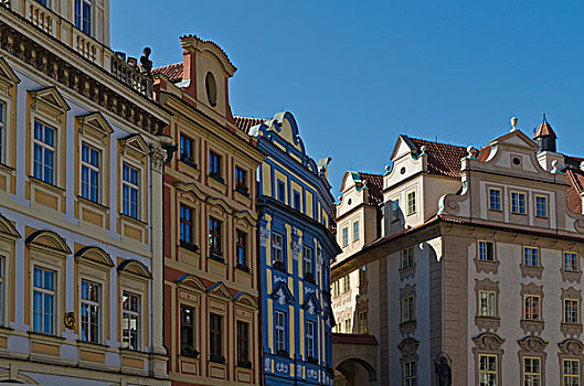 建筑,旧城广场,区域,布拉格,捷克共和国,欧洲