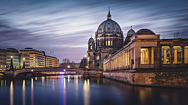 黎明,柏林大教堂,柏林,德国,欧洲