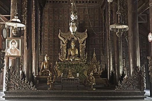 寺院,曼德勒,缅甸