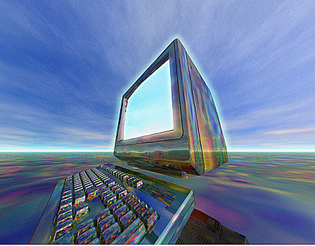电脑,抽象景观