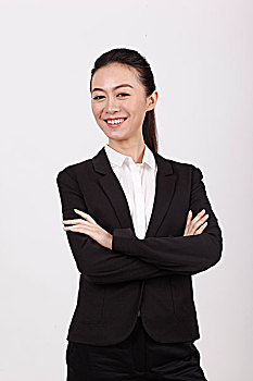 一个青年商务女士肖像