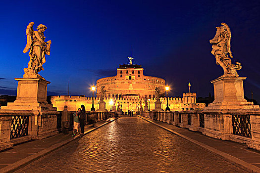 桥,罗马,意大利,欧洲