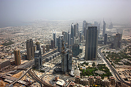 风景,迪拜,天际线,建筑,酋长,道路,市区,阿联酋,中东