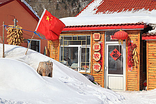 海林双峰林场雪乡