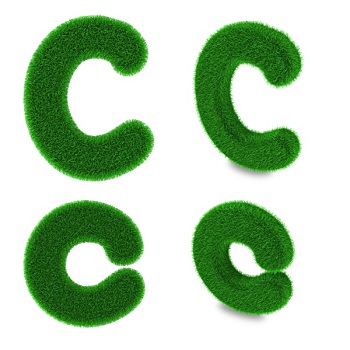 字母c,草
