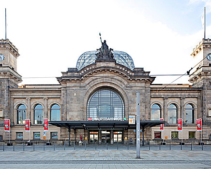 火车站,德累斯顿,萨克森,德国,欧洲