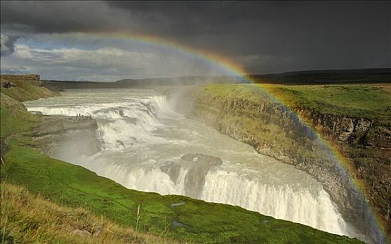 彩虹,河,南,冰岛,欧洲