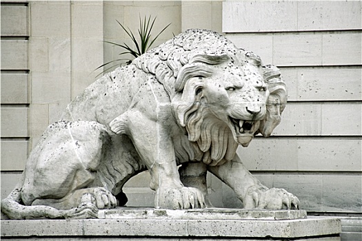 雕塑,狮子,特鲁瓦