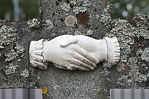 握手,风化,墓地,石头,达拉那,瑞典,欧洲