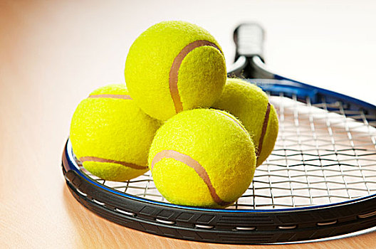 网球,概念,球,球拍