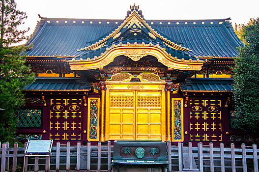 日本东京上野,精致的历史建筑,东照宫