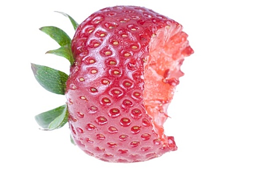 草莓,隔绝,白色背景