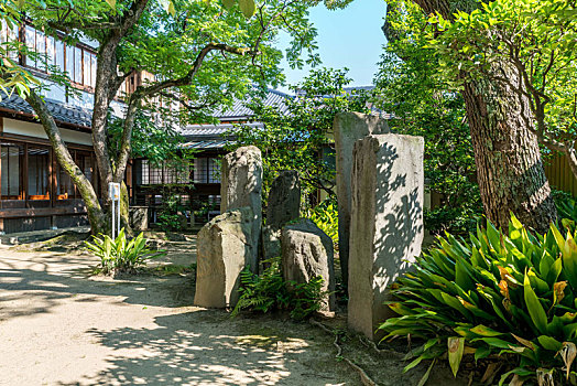 日本大阪四天王寺本坊庭院园林景观