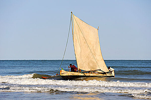 独木舟,海岸,穆龙达瓦,马达加斯加,非洲
