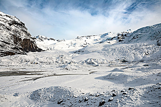 风景,冰河,瓦特纳冰川,国家公园,南,冰岛,欧洲