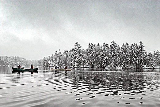 独木舟,英里,湖,安大略省,加拿大