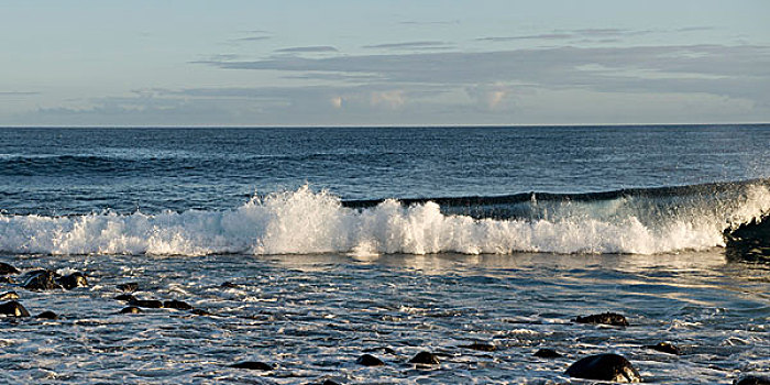 波浪,碰撞,岸边,加拉帕戈斯