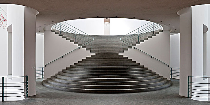 楼梯,美术馆,建筑师,博物馆,细条,北莱茵威斯特伐利亚,德国,欧洲
