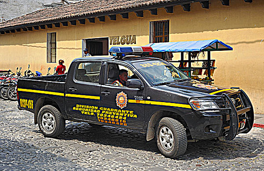 危地马拉,安提瓜岛,警车