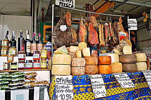 香肠,奶酪,市场,省,萨丁尼亚,意大利,欧洲