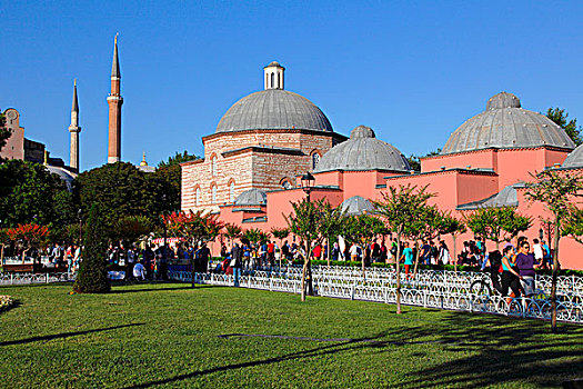 土耳其,伊斯坦布尔,市区,地区,藍色清真寺,圣索菲亚教堂,大教堂,土耳其浴室,苏丹
