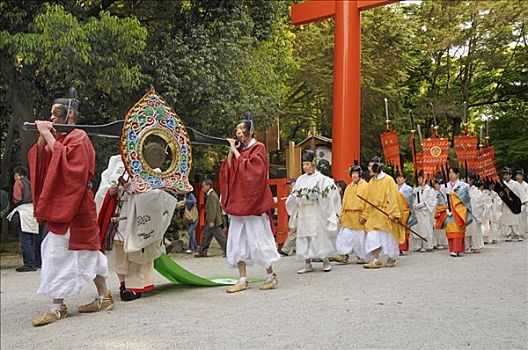 队列,山,仪式,京都,日本,亚洲