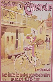 海报,广告,卡门,自行车,迟,20世纪,艺术家