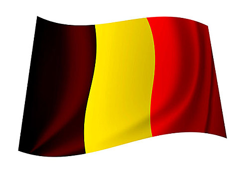 比利时,旗帜,象征,飞,风,波纹