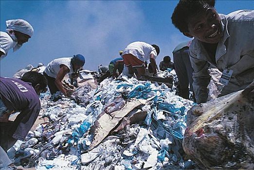 人,工作,废物处理,场所,马尼拉,菲律宾,亚洲