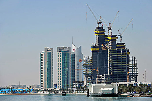 建筑,繁荣,多哈,酋长国,卡塔尔,中东,亚洲