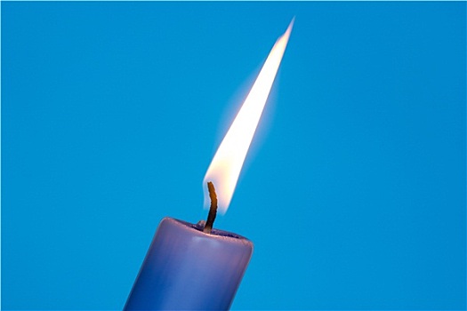 火焰,蓝色,蜡烛