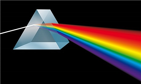 三角形,棱镜,亮光,光谱色