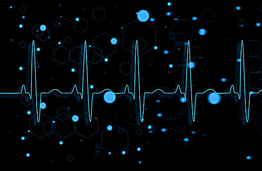 蓝色,心电图,线条,蓝色背景,黑色,斑点,背景