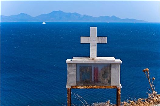 神祠,十字架,峻岸,希腊