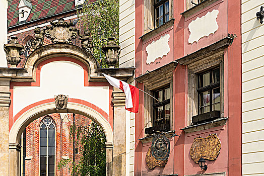 波兰,弗罗茨瓦夫,老城,房子,拱形
