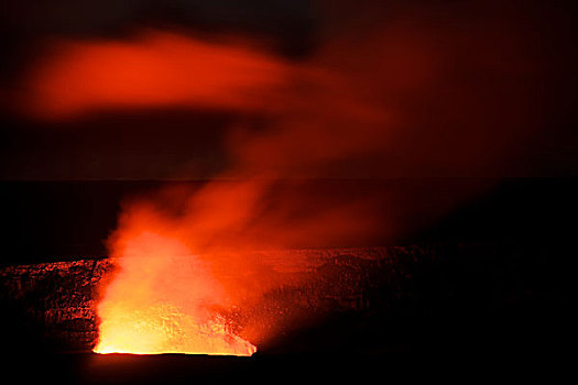 喷发,基拉韦厄火山,夏威夷