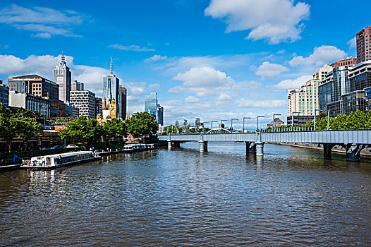 高层建筑,建筑,亚拉河,墨尔本,维多利亚,澳大利亚,大洋洲