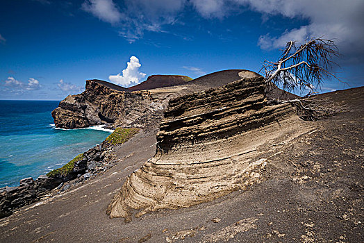 葡萄牙,亚速尔群岛,法亚尔,岛屿,火山爆发,场所,风景