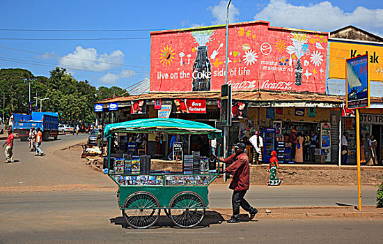 移动,商家,cd,中心,城镇,坦桑尼亚,非洲