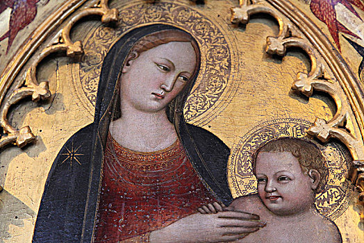 圣母玛利亚,孩子,15世纪,艺术家