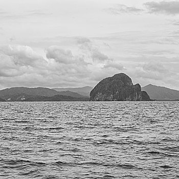 模糊,菲律宾,风景,船,太平洋,海洋,岛屿,背景