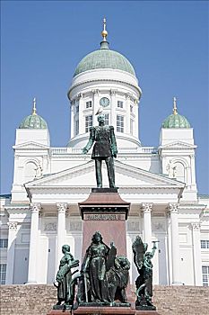 沙皇,雕塑,赫尔辛基,大教堂
