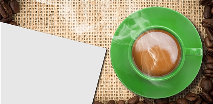 合成效果,图像,绿色,咖啡杯